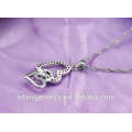 Fashionable jewelry factory price platinum heart necklace necklace platinum plated for women